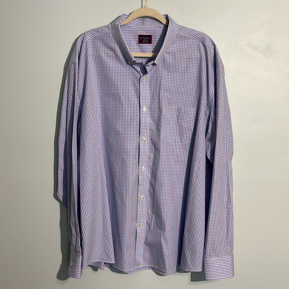 Untuckit Checked Print Button Down Shirt Men’s Xx… - image 2